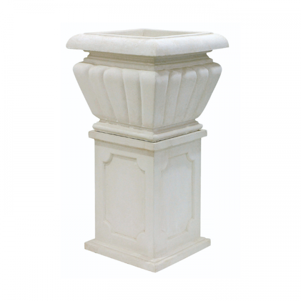 Conjunto vaso e base quadrado